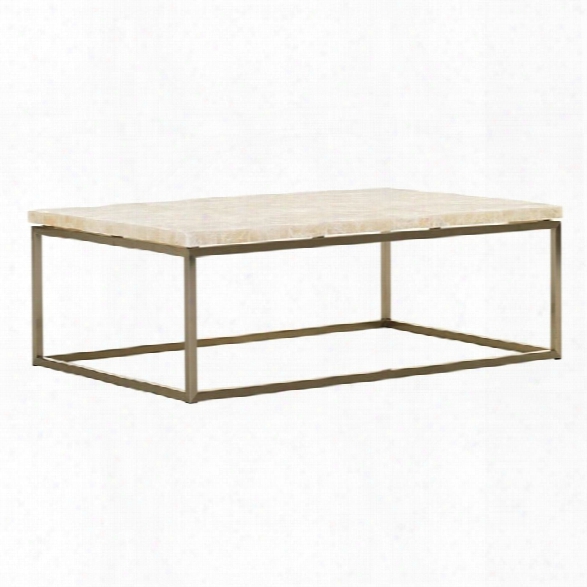 Lexington Macarthur Park Marisol Stone Top Coffee Table In Steel