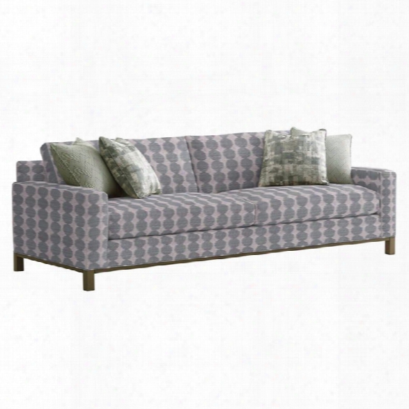 Lexington Shadow Play Chronicle Sofa In Geometric Blue Aqua