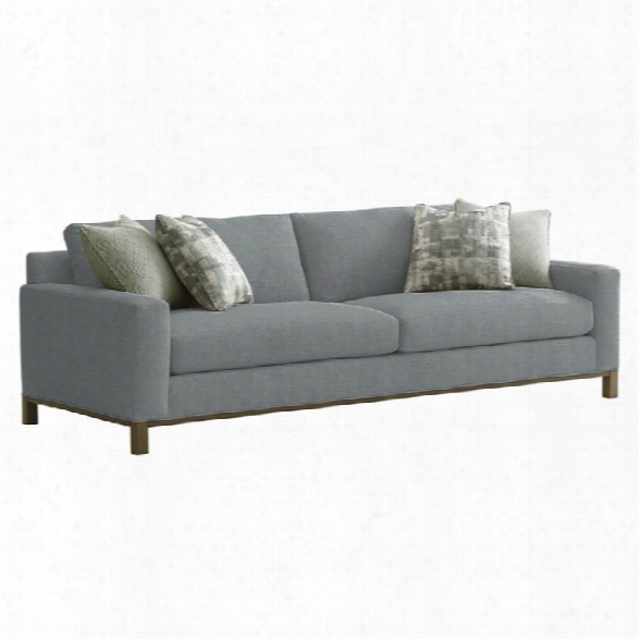 Lexington Shadow Play Chronicle Sofa In Textured Plain Blue Aqua