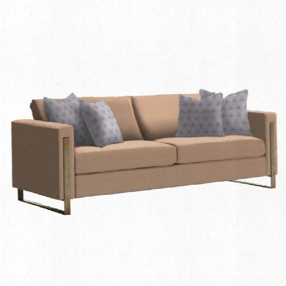 Lexington Shadow Play Nob Hill Sofa In Textured Plain Yellow Gold