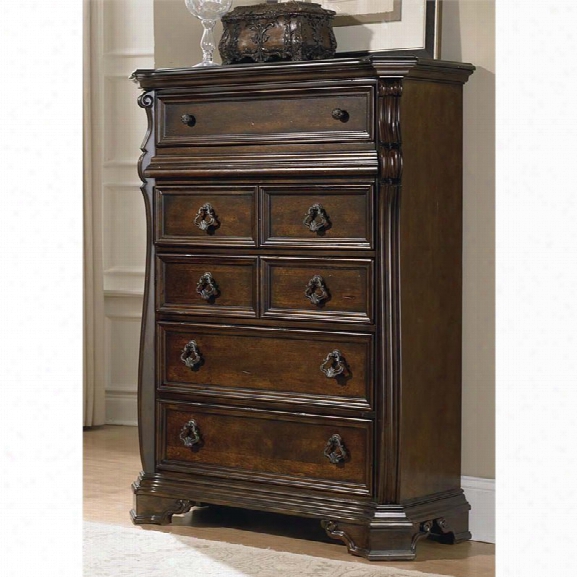 Liberty Furniture Arbor Place 6 Drawer Chest In Brownstone