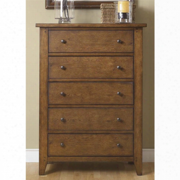 Liberty Furniture Hearthstone 5 Drawer Chest In Rustic Oak