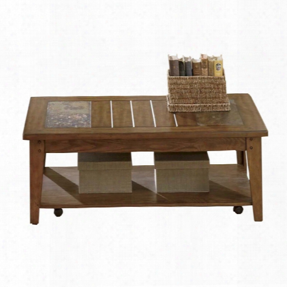 Liberty Furniture Hearthstone Coffee Table In Rustic Oak