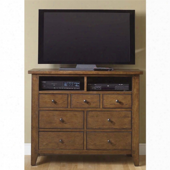 Liberty Furniture Hearthstone Media Chest In Rustic Oak