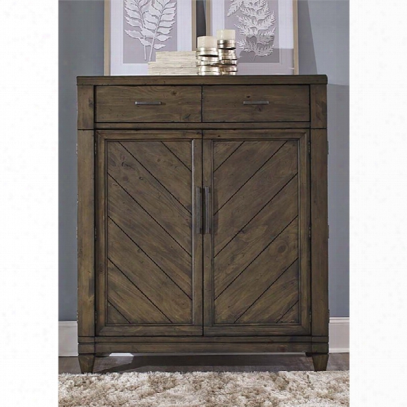 Liberty Furniture Modern Country 2 Drawer Door Chest In Harvest Brown