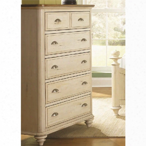Liberty Furniture Ocean Isel 5 Drawer Chest In Bisque