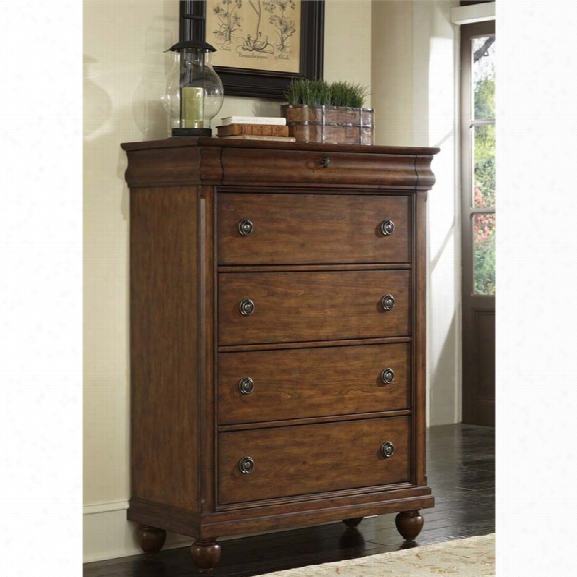 Liberty Furniture Rustic Traditions 5 Drawer Chest In Rustic Cherry