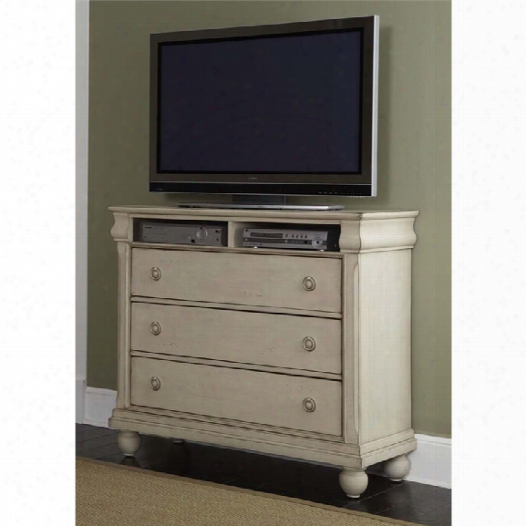 Liberty Furniture Rustic Traditions Ii 3 Drawer Media Chest In White