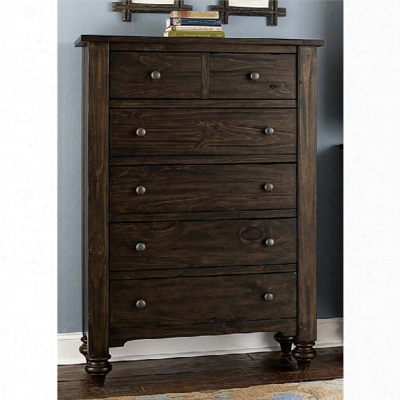 Liberty Furniture Southern Pines 5 Drawer Chest In Bark