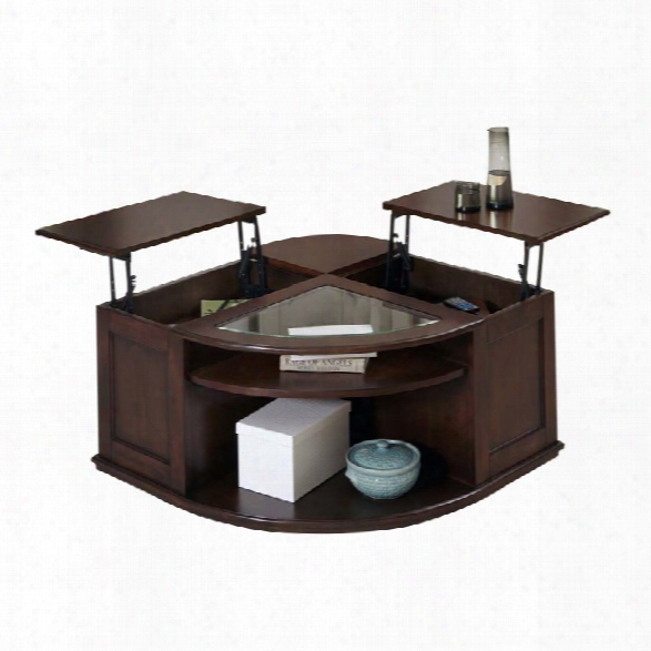 Liberty Furniture Wallace Lift Top Coffee Table In Dark Toffee
