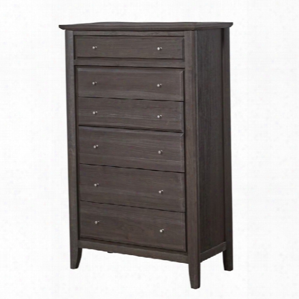 Modus City Ii 6 Drawer Chest In Basalt Gray