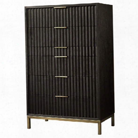 Modus Kentfield 6 Drawer Chest In Transparent Black Mahogany