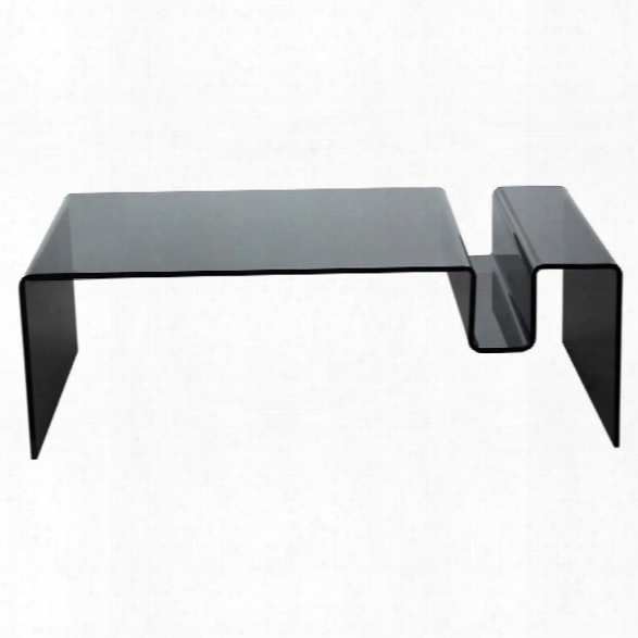 Moe's Clarity Glass Coffee Table In Smoked Gray