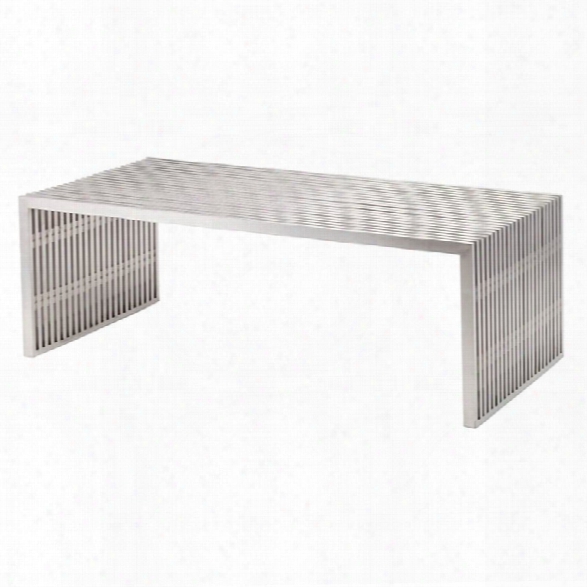 Nuevo Amici Metal Coffee Table In Silver