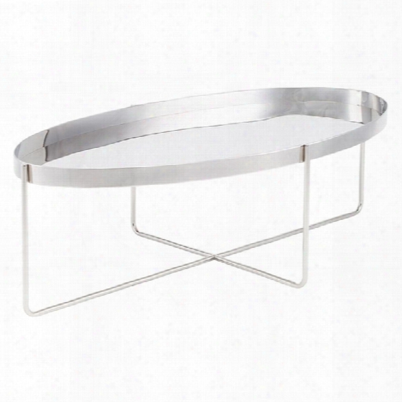 Nuevo Gaultier Metal Coffee Table In Silver