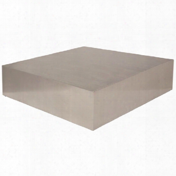 Nuevo Siren Square Metal Coffee Table In Silver