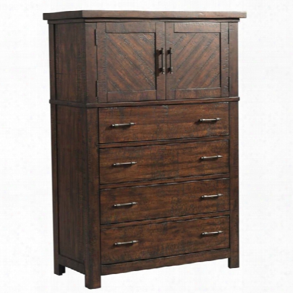 Picket House Furnishings Dex 5 Drawer Chest In Walnut