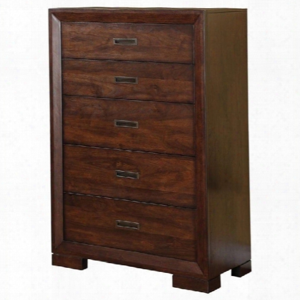 Riverside Furniture Riata Five Drawer Chest In Warm Walnut