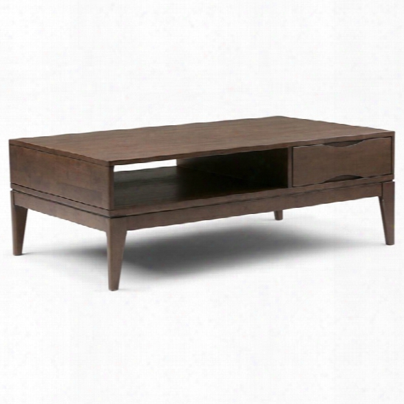 Simpli Home Harper Coffee Table In Walnut Brown