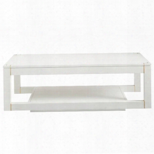 Stanley Furniture Panavista Floating Parsons Rectangular Cocktail Table In Alabaster