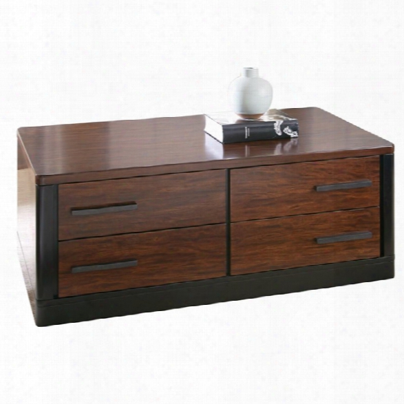 Steve Silver Gale Coffee Table In Ebony And Brown Cherry