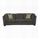 Ashley Furniture Delta City Microfiber Sofa in Steel