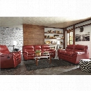 Ashley Tassler DuraBlend 3 Piece Sofa Set in Crimson