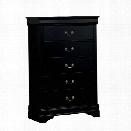 Furniture of America Cedric Modern 5 Drawer Chest in Black