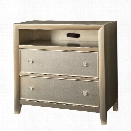 Furniture of America Maire 2 Drawer Media Chest in Silver