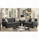 Furniture of America Sorriana 3 Piece Sofa Set in Gray