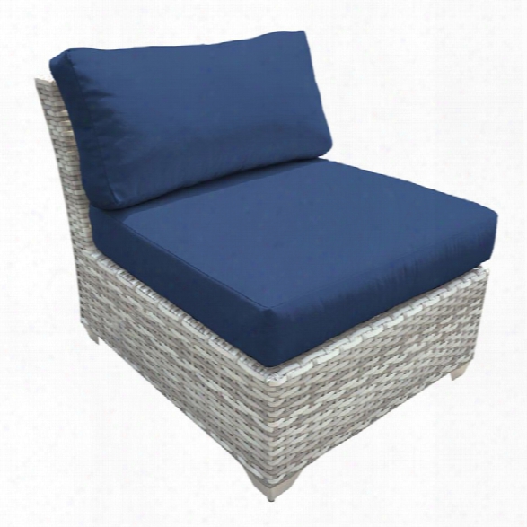 Tkc Fairmont Armless Patio Chair In Navy (set Of 2)