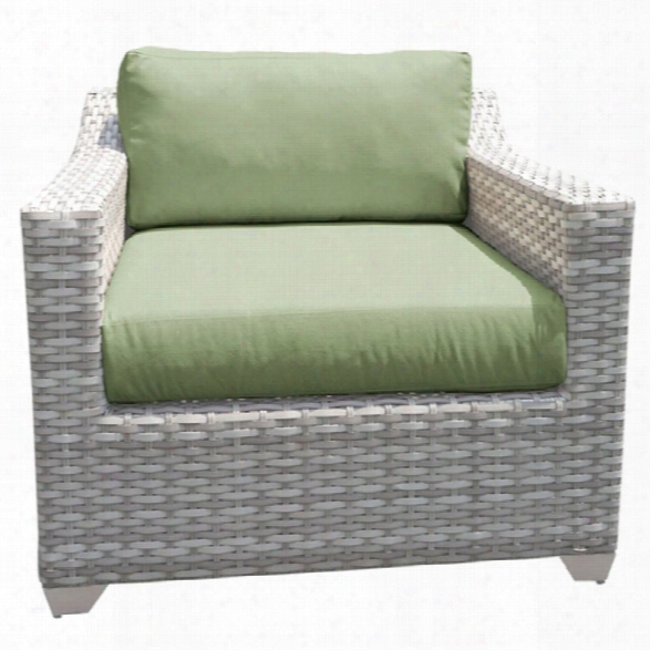 Tkc Fairmont Patio Wicker Club Chair In Green