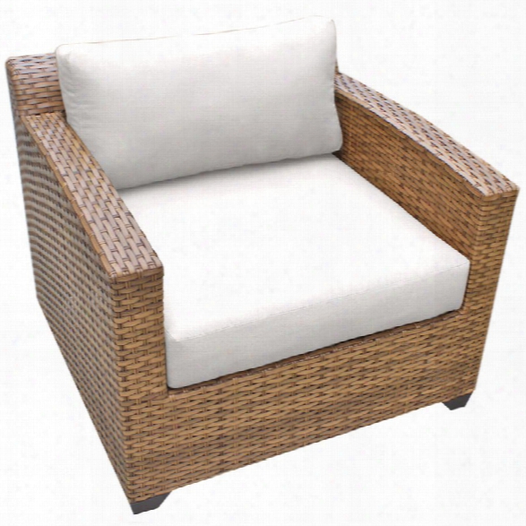 Tkc Laguna Patio Wicker Club Chair In White