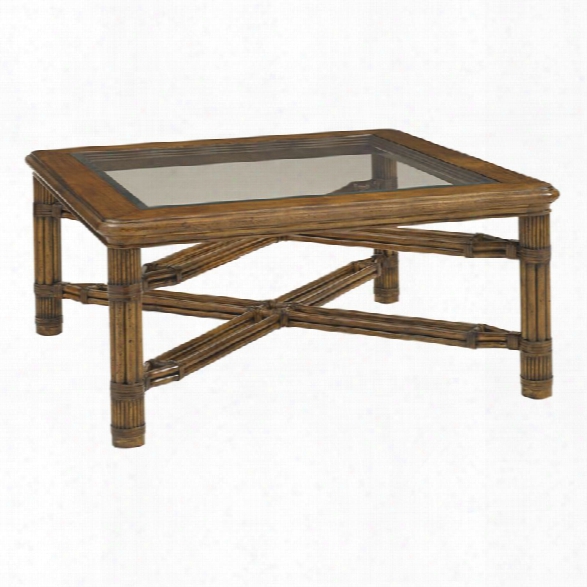 Tommy Bahama Bali Hai Capri Square Coffee Table In Warm Brown