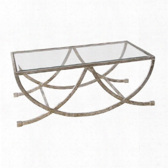 Uttermost Marta Antiqued Silver Coffee Table