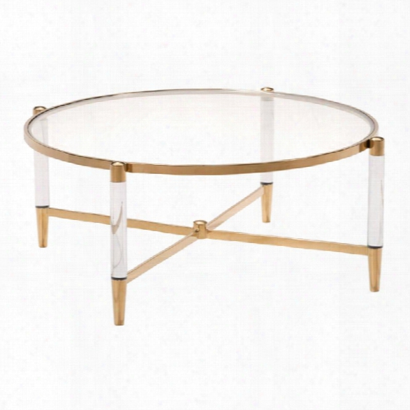 Zuo Existential Coffee Table In Gold