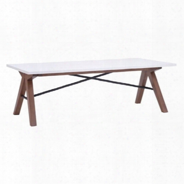 Zuo Saints Coffee Table In Walnut And White