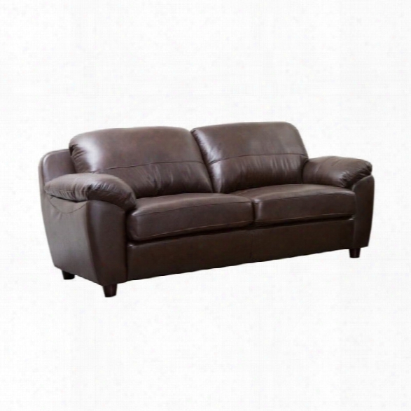 Abbyson Living Bella Leather Sofa In Brown