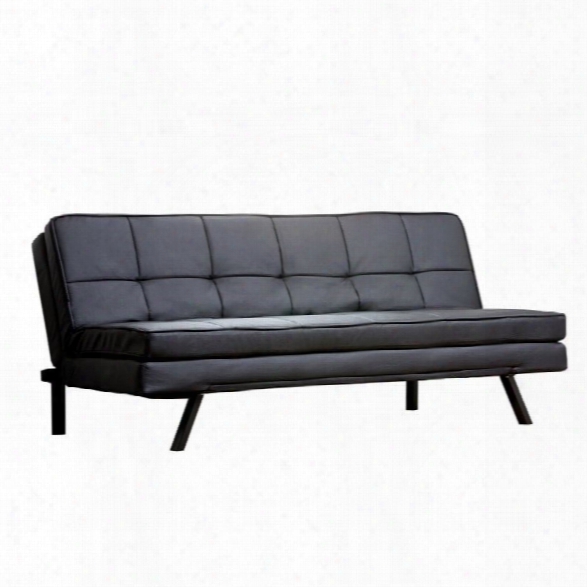 Abbyson Living Bradley Faux Leather Convertible Sofa In Black