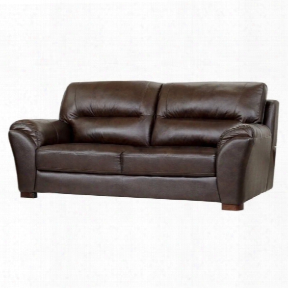 Abbyson Living Campton Leather Sofa In Espresso