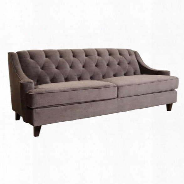 Abbyson Living Emily Tufted Sofa In Gray