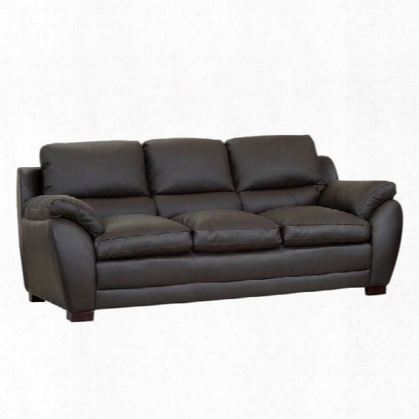 Abbyson Living Livington Leather Sofa In Espresso