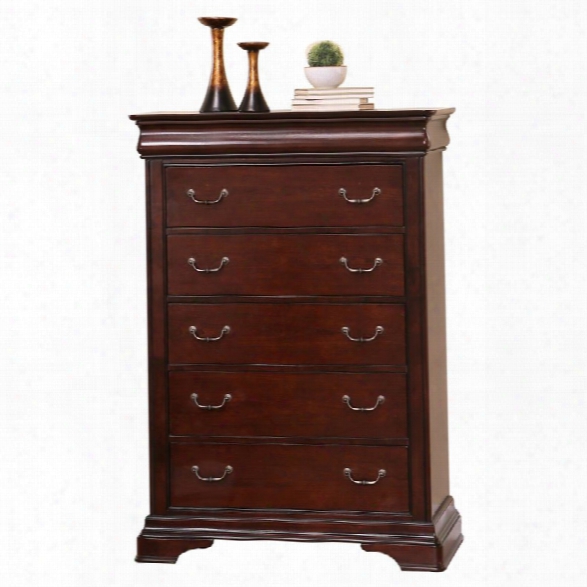 Abbyson Living Sabrely 5 Drawer Chest In Brown