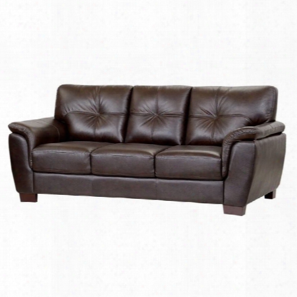 Abbyson Living Timston Leather Sofa In Brown