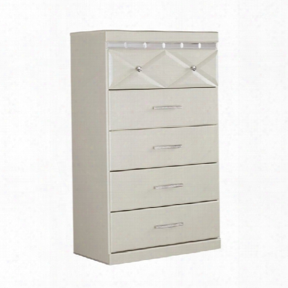 Ashley Dreamur 5 Drawer Chest In Champagne