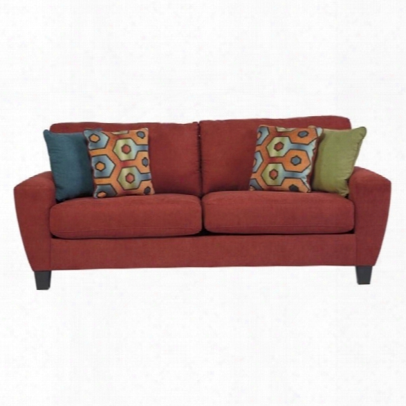 Ashley Sagen Fabric Sofa In Sienna