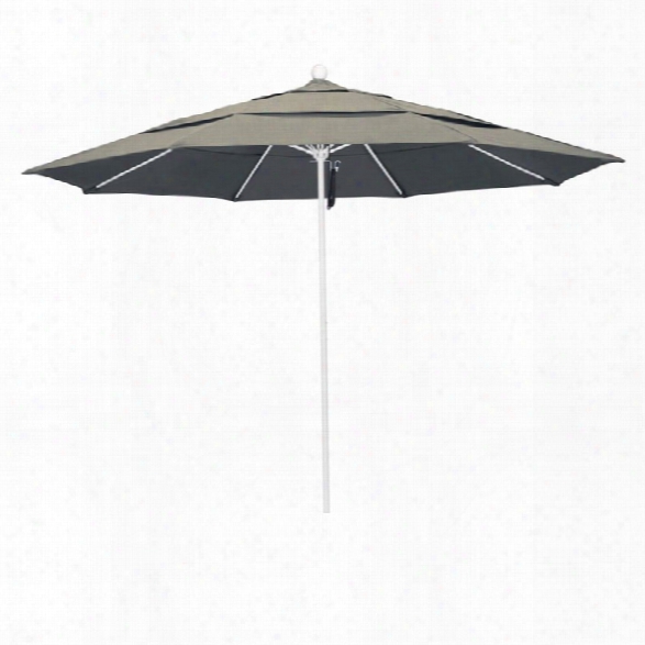 California Umbrella Venture 11' White Market Umbrella In Dove