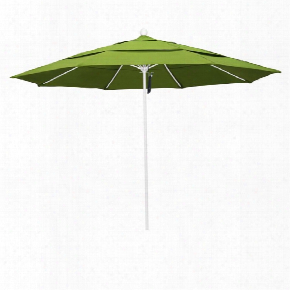 California Umbrella Venture 11' White Market Umbrella In Macaw