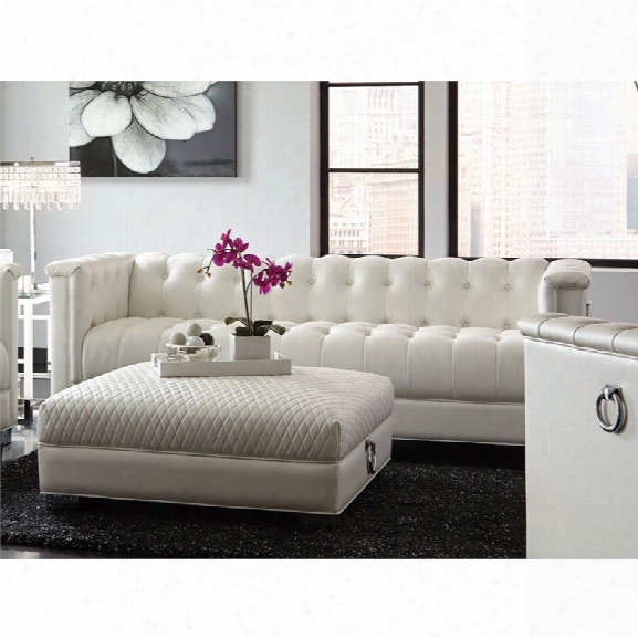 Coaster Chaviano Tufted Sofa In White