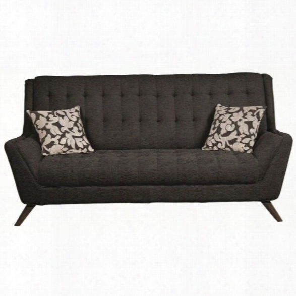 Coaster Natalia Tufted Fabric Sofa In Black